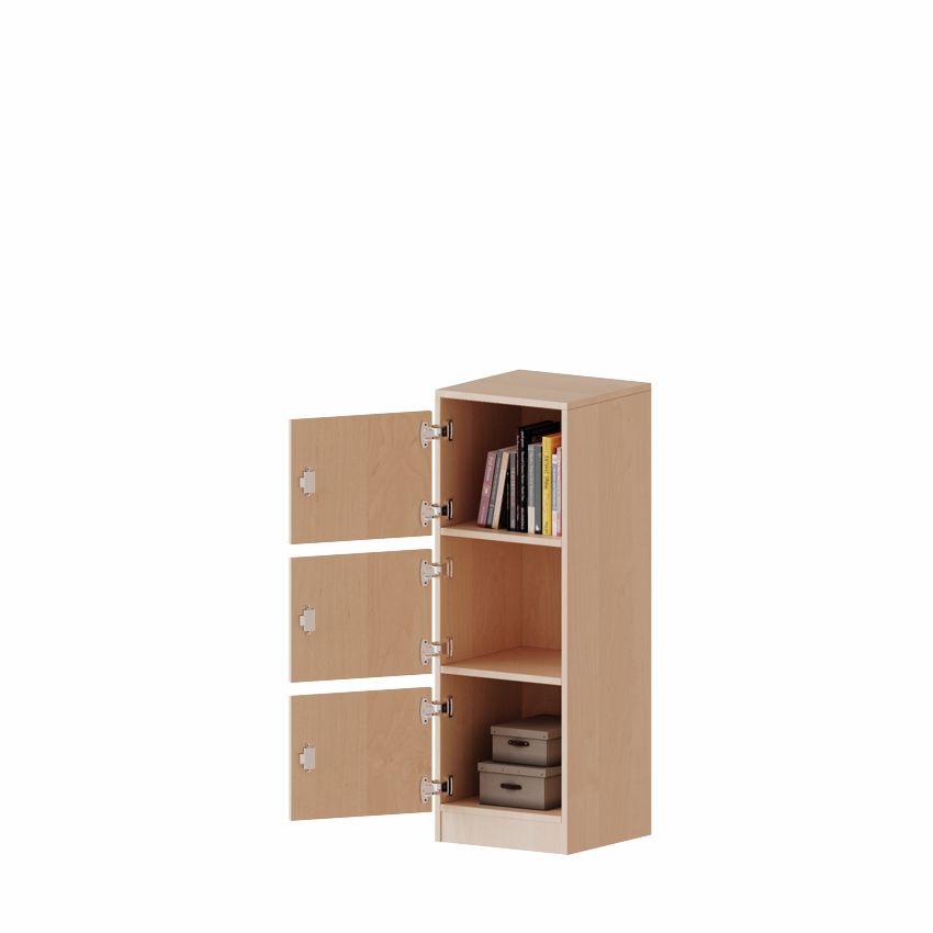 Schließfachschrank eintürig 3 OH, Briefschlitze, Türen rechts oder links, 4 Dekore